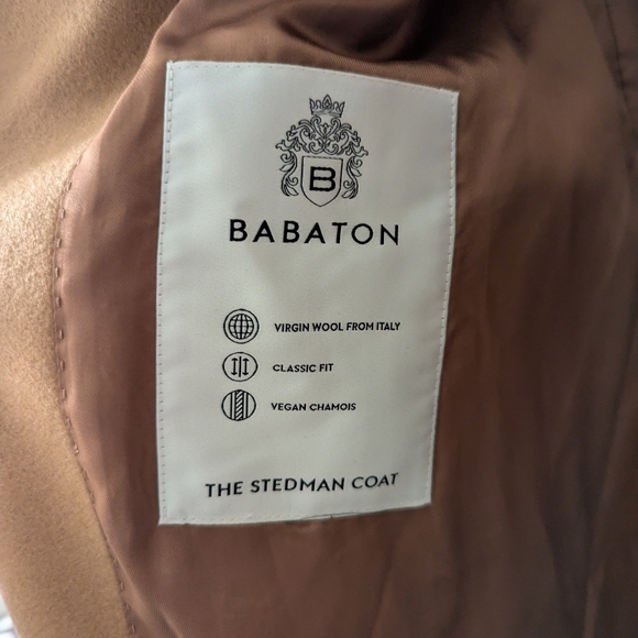 Babaton The New Stedman Coat in Virgin Wool - Gold Camel - Large - Picture 4 of 10